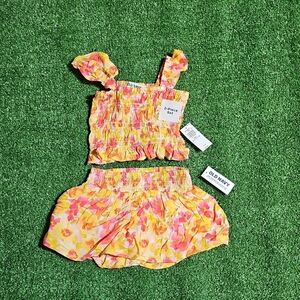 Old Navy Pink and Yellow Floral Set